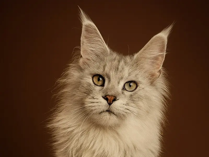 Maine Coon femelle Wisyiti couleur Black Silver Shaded intègre la chatterie du Périgord Vert