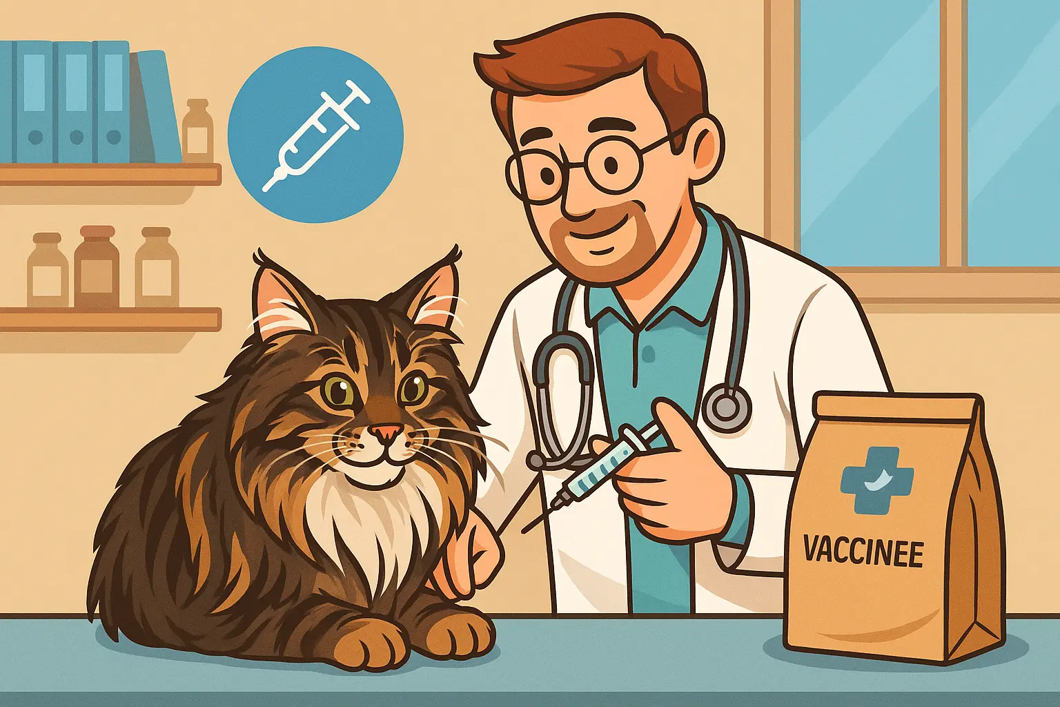 Le chaton doit recevoir son rappel, afin d'assurer un schéma vaccinal complet contre la Leucose, le Typhus et les agents pathogènes du Coryza.