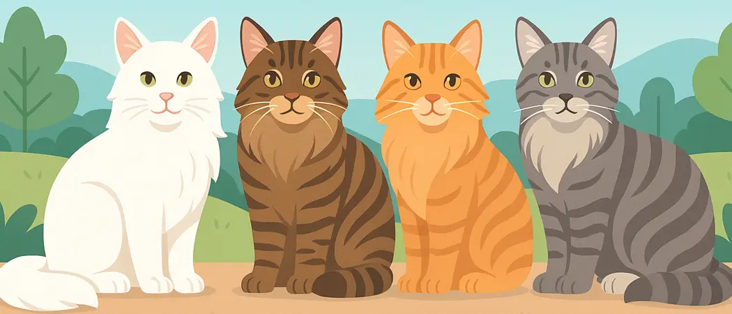 Bannière couleurs de robe du Maine Coon