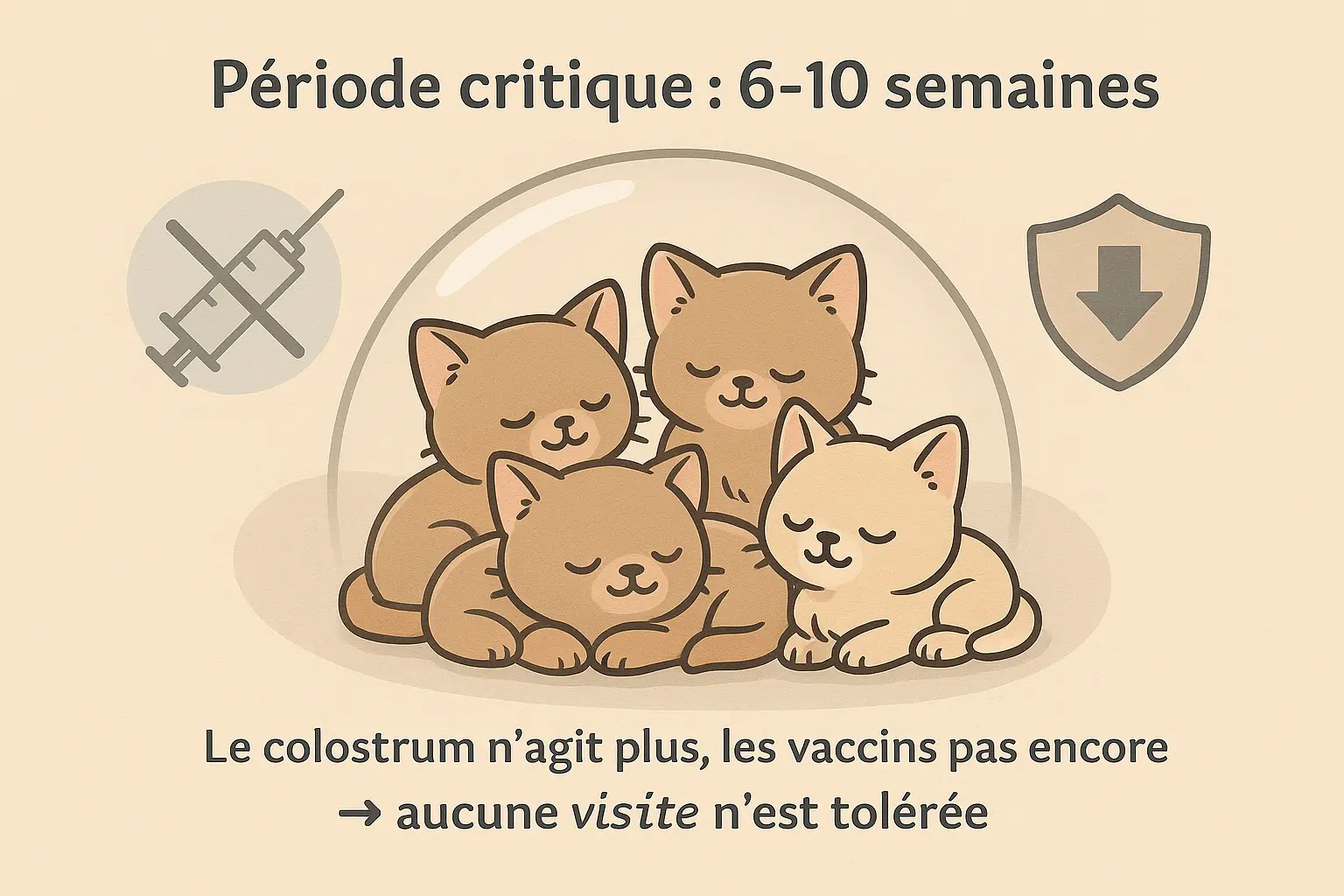 6 à 10 semaines - Période sanitaire critique
