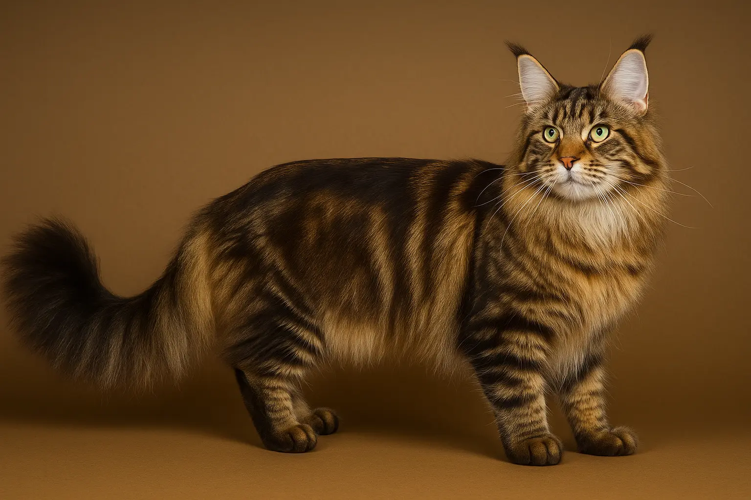 Maine Coon, Texture de robe, collerette et panache