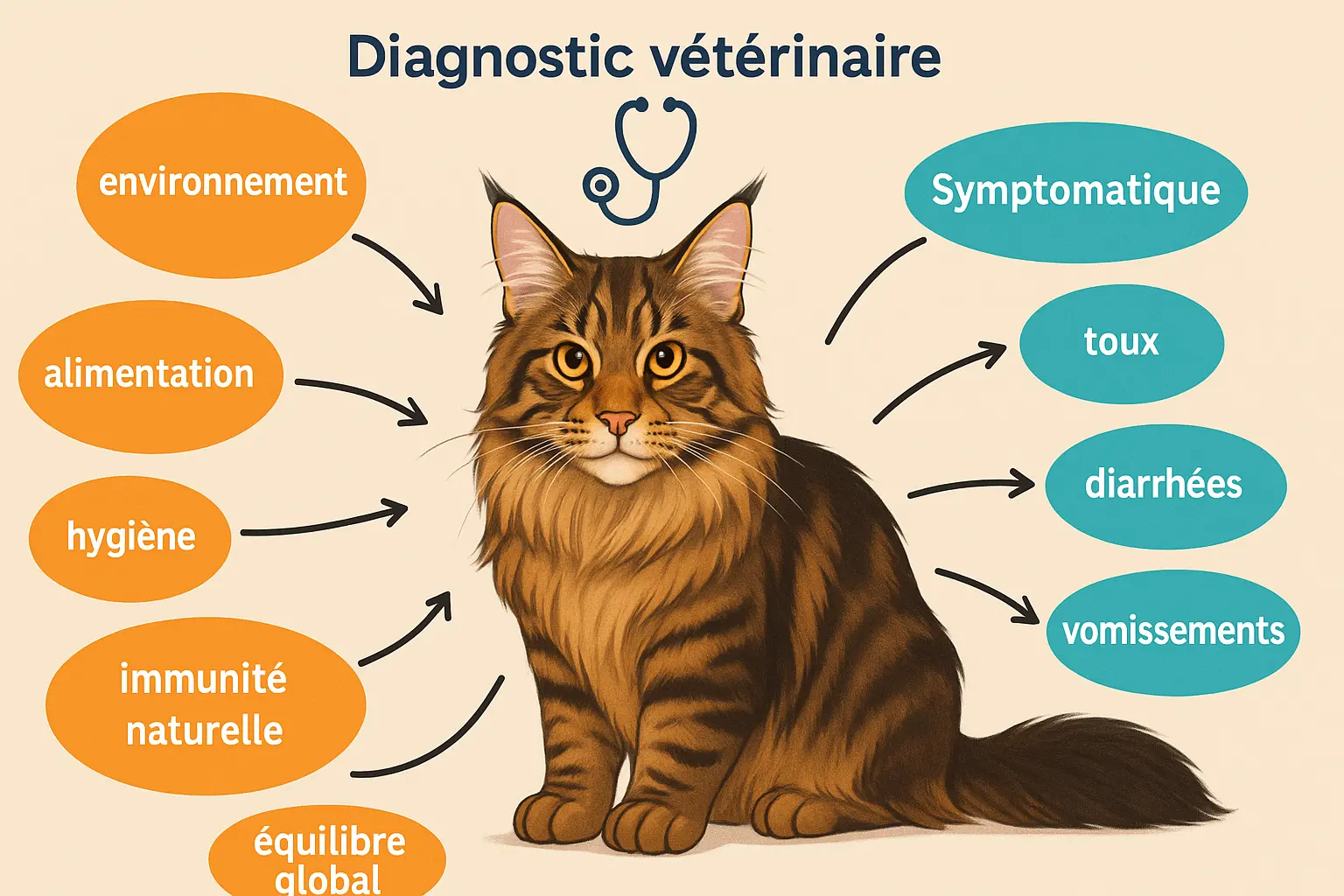 Schéma explicatif symptomatique vs terrain